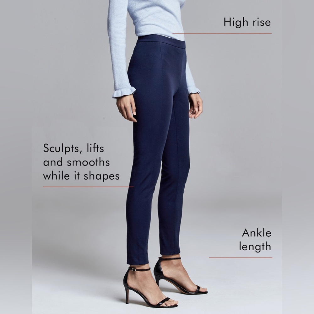 Banana Republic Devon Black Sculpt Ponte Side Zip Pants